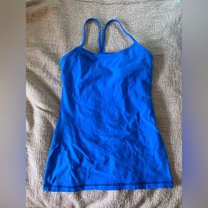 Lululemon Blue power Y Nulu Tank Top